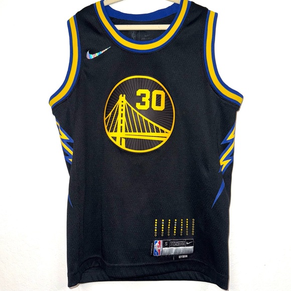 Rare Nike Youth Curry Golden State Warriors 21-22 City Edition Swingman Jersey S - Picture 1 of 11